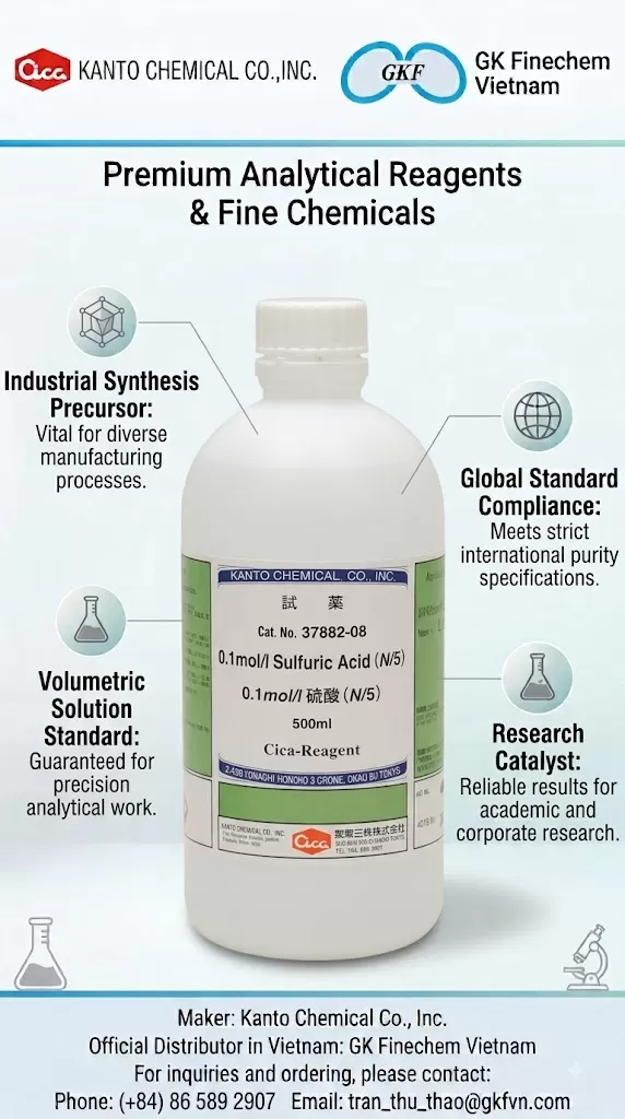 0.1mol/L Sulfuric acid (N/5) (CAS 7664-93-9) | 37882-08 Kanto