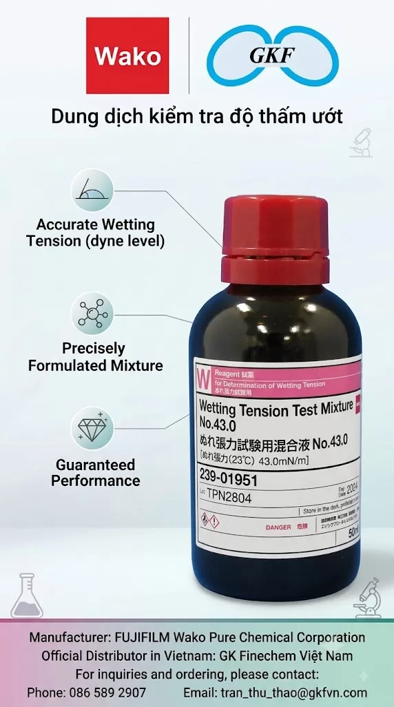 Wetting Tension Test Mixture No.43.0   239-01951 | Dung dịch kiểm tra độ thấm ướt FUJIFILM Wako